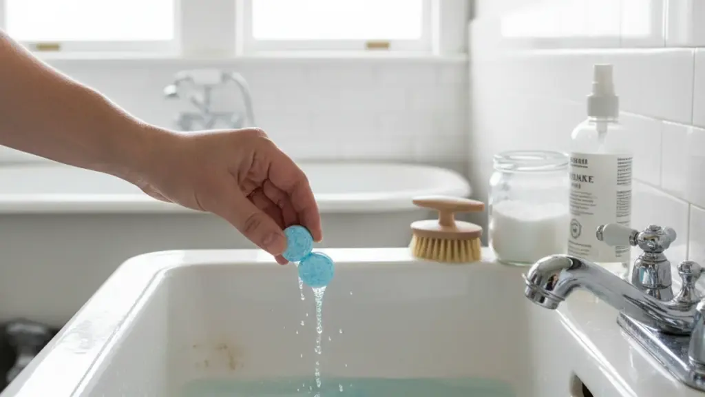 El truco de dos pastillas que transforma tu baño por completo