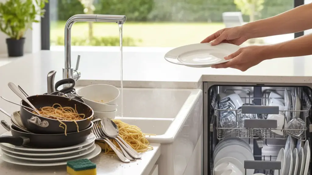 La verdad sobre enjuagar platos antes del lavavajillas