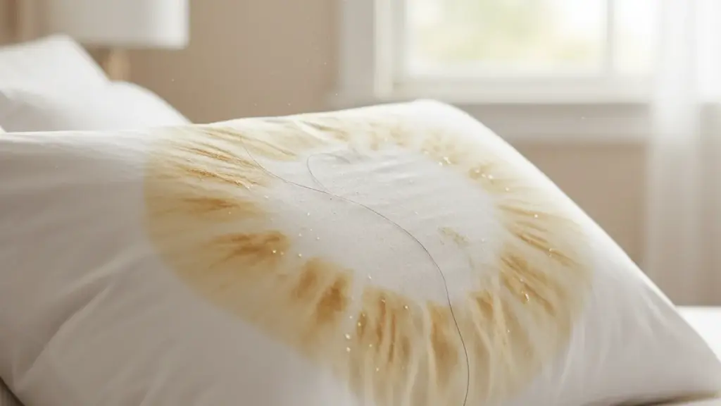Manchas amarillas en la almohada: Señales ocultas sobre tu salud
