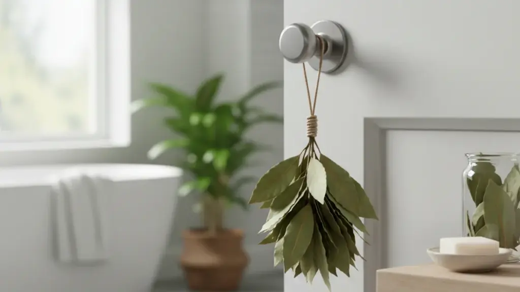 ¿Por qué colgar hoja de laurel en la puerta del baño? Descubre este secreto
