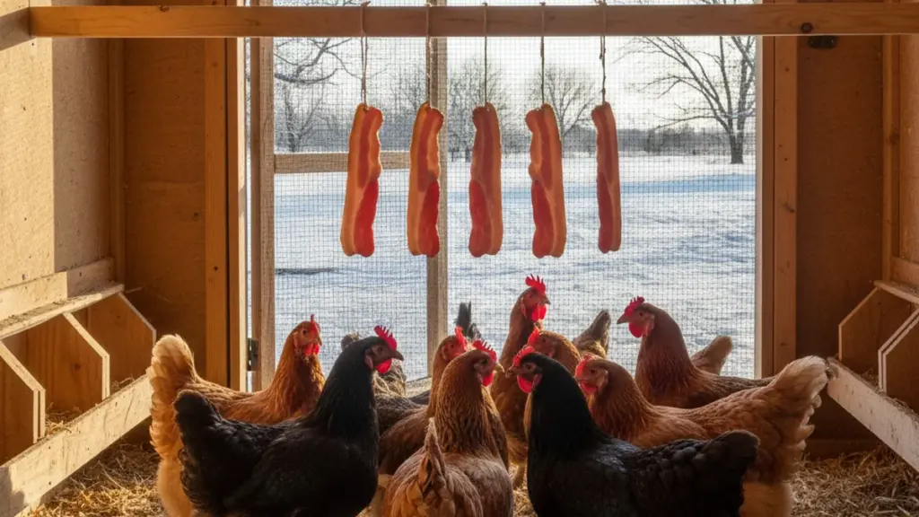 Por qué expertos cuelgan tocino en el gallinero: secreto invernal